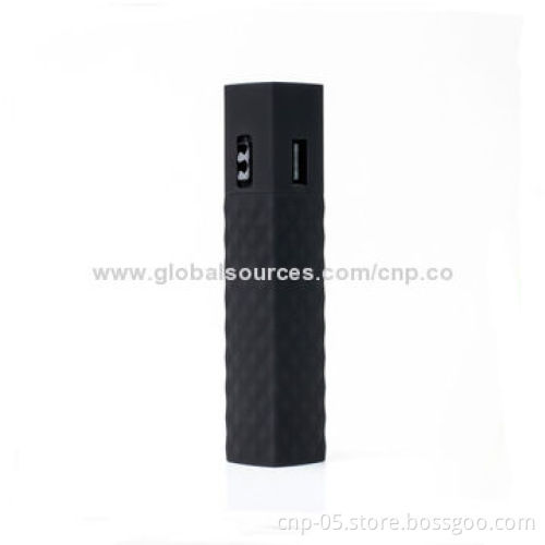 Lipstick-shaped Power Bank for iPhone, Easy to Carry, Shining or Smooth Surface Available, 2,200mAh